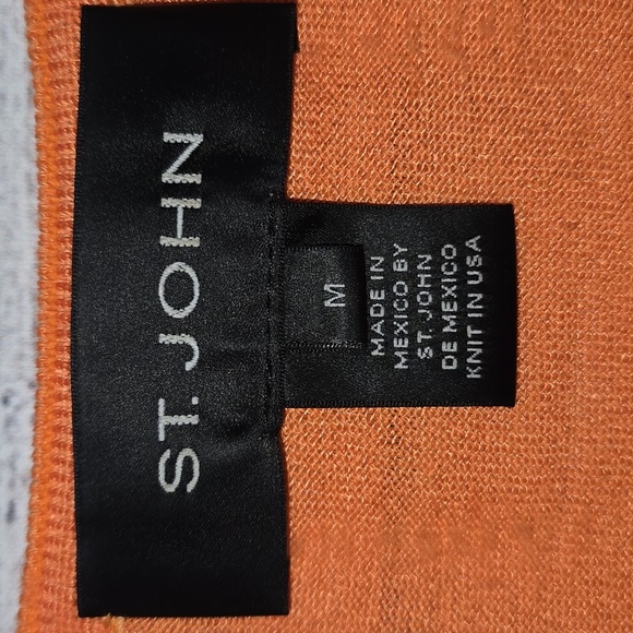 St. John Women's Wool Blend Sleeveless Blouse Orange Size M - Picture 9 of 11
